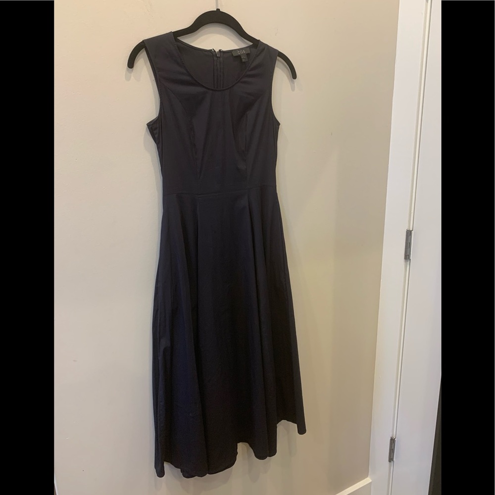 Cos midi dress navy